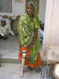 StandingtallwithherJaipurfoot